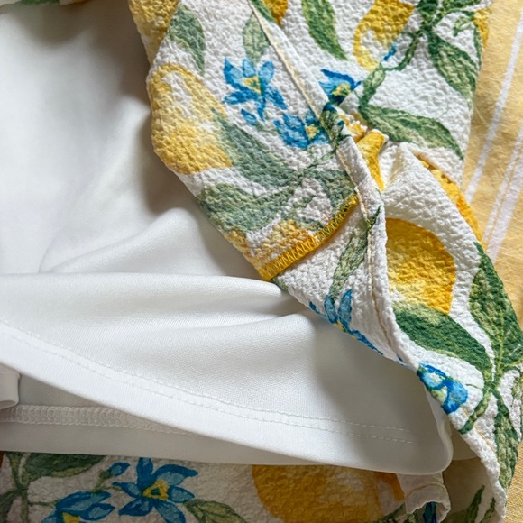 Chenault Lemon Print and Striped Kids Dresses - Picture 2 of 6